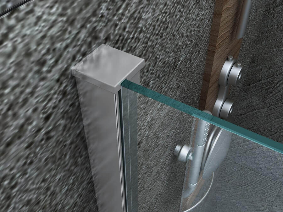 Parete Doccia Walk-In Trasparente 8mm H195cm - 140 cm