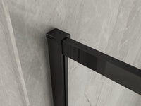 Parete Doccia Walk In H195cm 8mm Framed Profili Neri - 140 cm