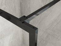 Parete Doccia Walk In H195cm 8mm Framed Profili Neri - 120 cm