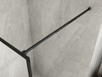 Parete Doccia Walk In H195cm 8mm Framed Profili Neri - 120 cm