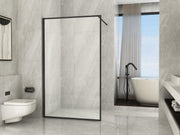 Parete Doccia Walk In H195cm 8mm Framed Profili Neri - 120 cm