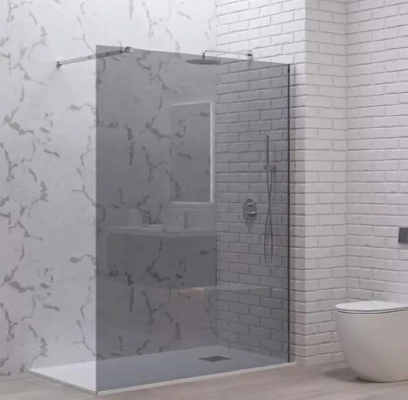 Parete Walkin H200cm Fumè 8mm Anticalcare Profili Cromo - 120 cm