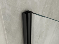Parete Doccia Walk-In Scorrevole Profili Neri 8mm H195cm - 120 cm