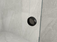 Parete Doccia Walk-In Scorrevole Profili Neri 8mm H195cm - 180 cm