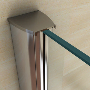 Parete sopravasca a battente in cristallo 6mm trasparente 120cm CERVETTA