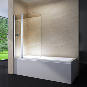 Parete sopravasca a battente in cristallo 6mm trasparente 120cm CERVETTA