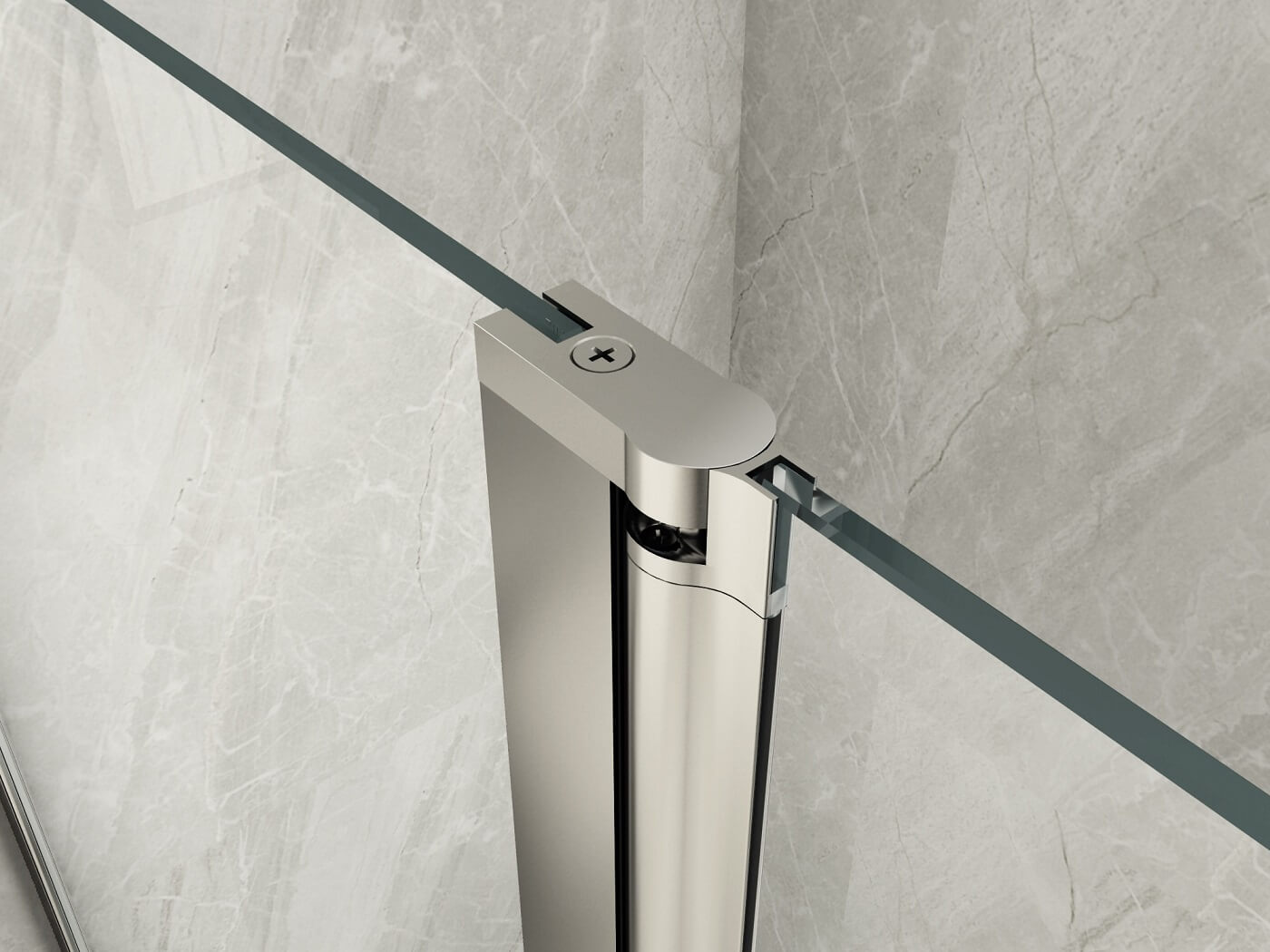 Parete Walk In Con Deflettore Pivot 8mm H195 - 100 cm