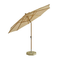 Ombrellone Parioli Tempo Style - telo marrone e palo marrone satinato