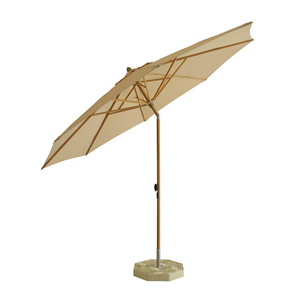 Ombrellone Parioli Tempo Style - telo marrone e palo marrone satinato