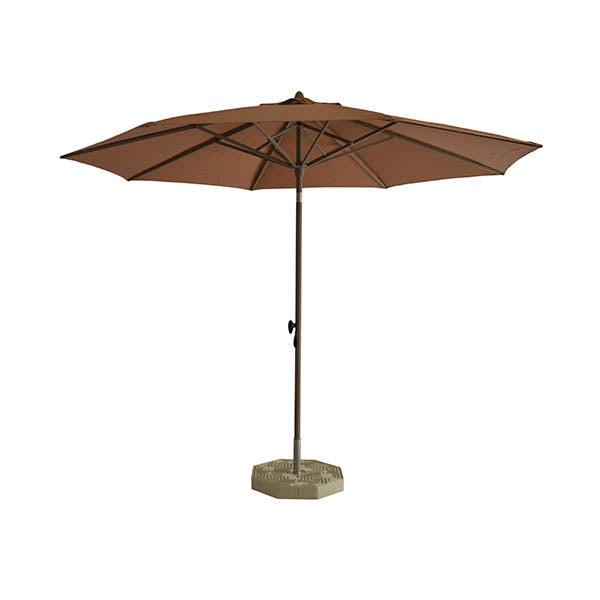 Ombrellone Parioli Tempo Style - telo marrone e palo marrone satinato