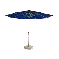 Ombrellone Parioli Tempo Style - telo blu e palo bianco lucido