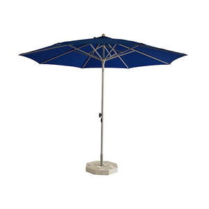 Ombrellone Parioli Tempo Style - telo blu e palo bianco lucido