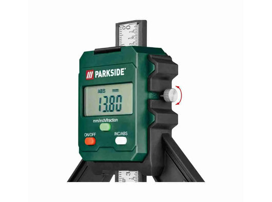 Parkside Misuratore Digitale di Profondità Display LCD per Fori Fresature Profili