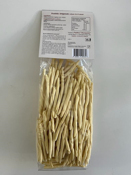 Pasta di semola di grano duro, gr 500, Maccheroni Calabresi