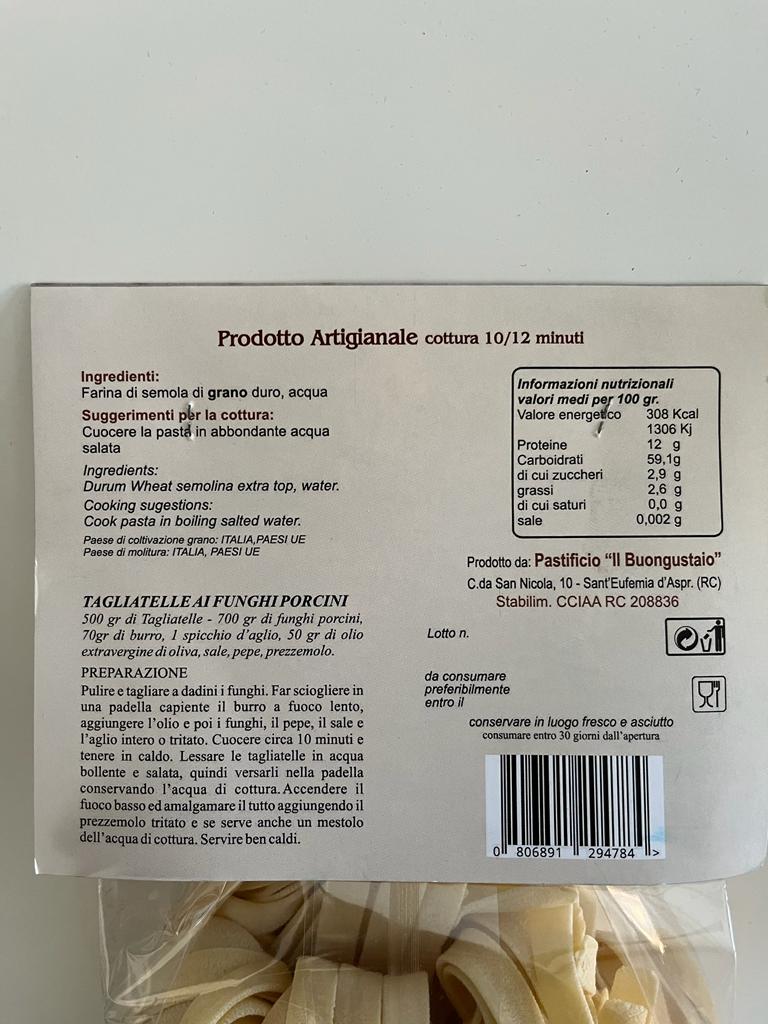 Pasta di semola di grano duro, gr 500, Tagliatelle a Nido