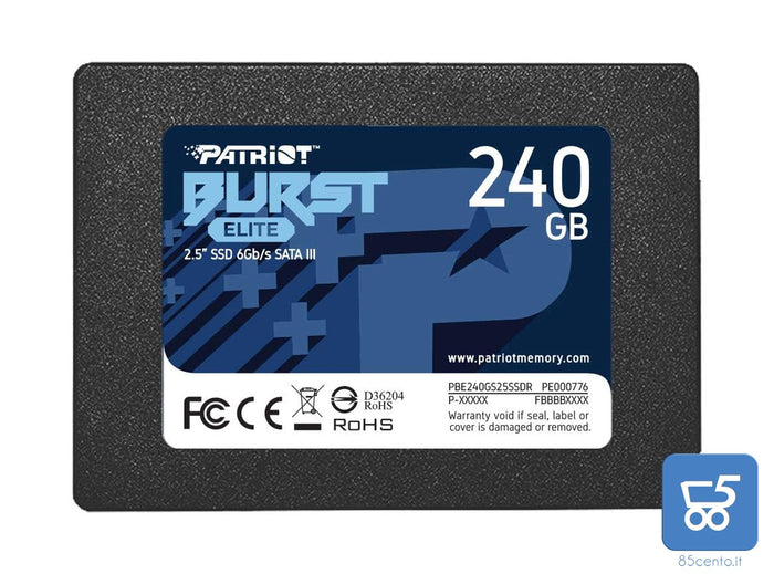 Patriot Memory SSD Unità a Stato Solido SATA 3 2.5" Interno 240GB BURST ELITE 6 Gbps