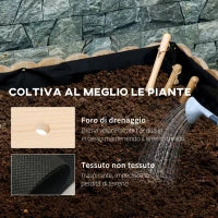 Fioriera da Esterno Verticale in Legno con Foro di Drenaggio e Rivestimento Interno, 86x30x50 cm