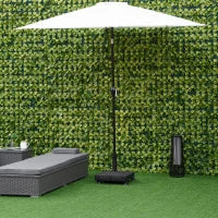 Base per Ombrellone con Ruote Riempibile fino a 20kg per Pali da Ø22-38mm, 45x45x39cm, Nero