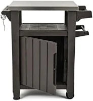 Mobile Supporto Barbecue Unity, 105L, Ripiano in Acciaio, Effetto Legno, 70x54x90H cm