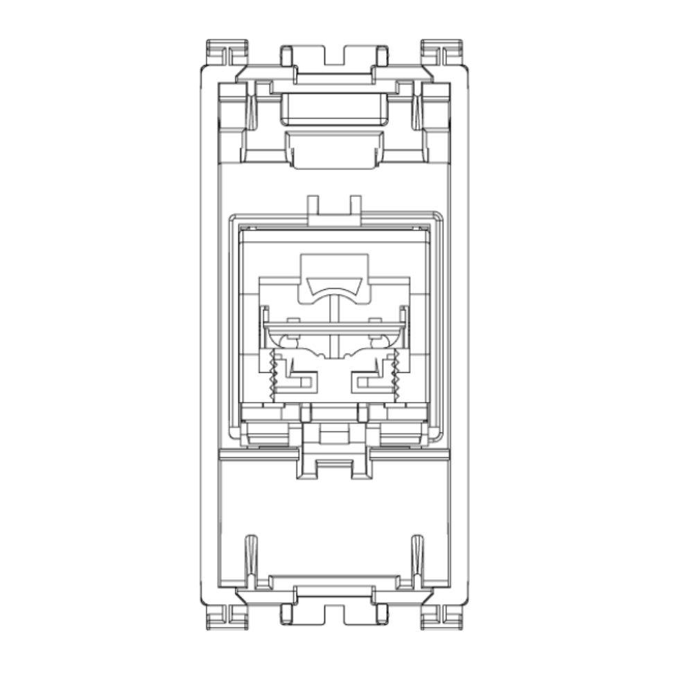 Presa rj45 con connettore panduit cat5e utp mini-com serie vimar arkè 19340.1 *** colore grigio, confezione 1