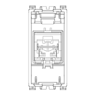 Presa rj45 con connettore panduit cat5e utp mini-com serie vimar arkè 19340.1 *** colore grigio, confezione 1
