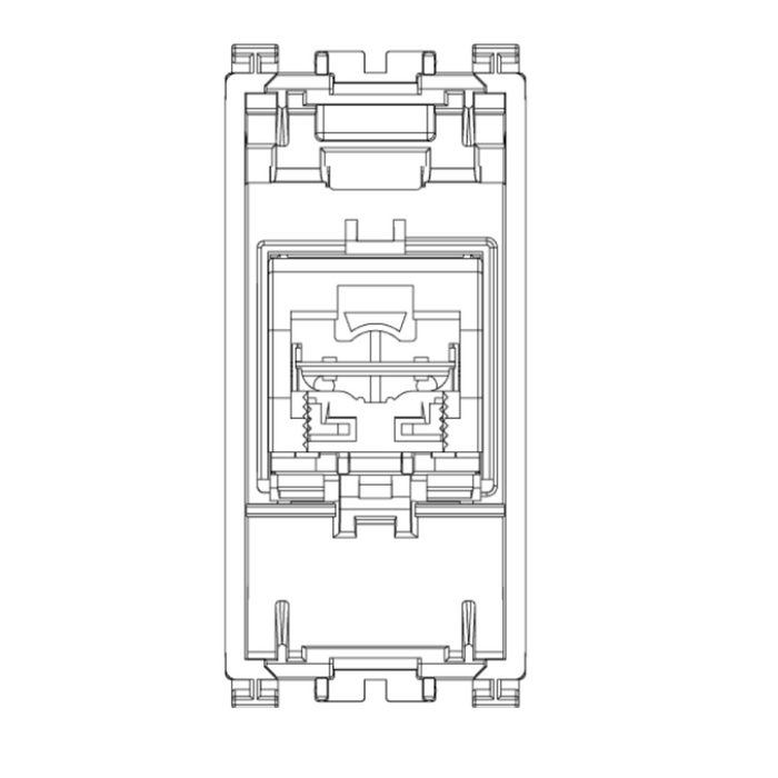 Presa rj45 con connettore panduit cat5e utp mini-com serie vimar arkè 19340.1 *** colore grigio, confezione 1