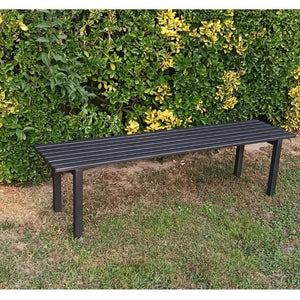 Panchina da esterno con seduta per giardino zincata 100 cm