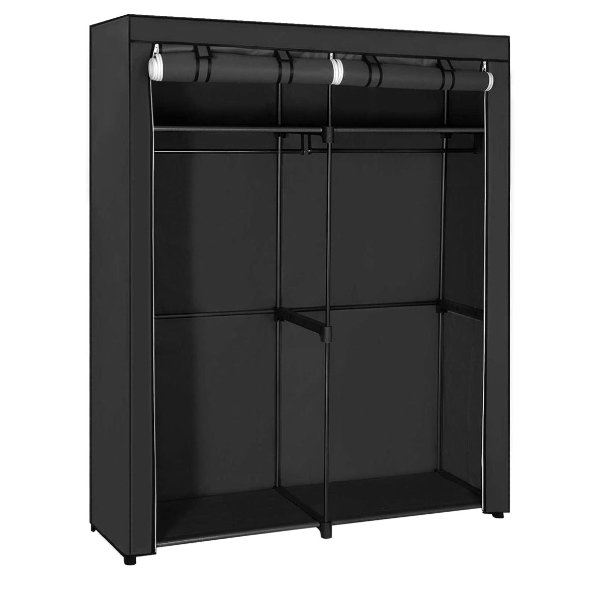 Armadio guardaroba portatile con barra appendiabiti appendiabiti pieghevole guardaroba camera da letto studio 140 x 43 x 174 cm grigio 12_0004004