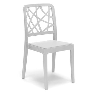 Sedia in polipropilene PENELOPE, impilabile, resistente ai raggi UV, design moderno, ideale per sala da pranzo, cucina, sala d’attesa, bar, ristoranti o giardino, colore Bianco