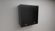 Pensile Scolapiatti H 72 X L 80 X P 33 Completo Di Scolapiatti In Acciaio Inox. Spedizione In Kit Nero