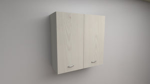 Pensile Scolapiatti H 72X L 90X P 33 Completo Di Scolapiatti In Acciaio Inox. Spedizione In Kit In Colore Larice Bianco