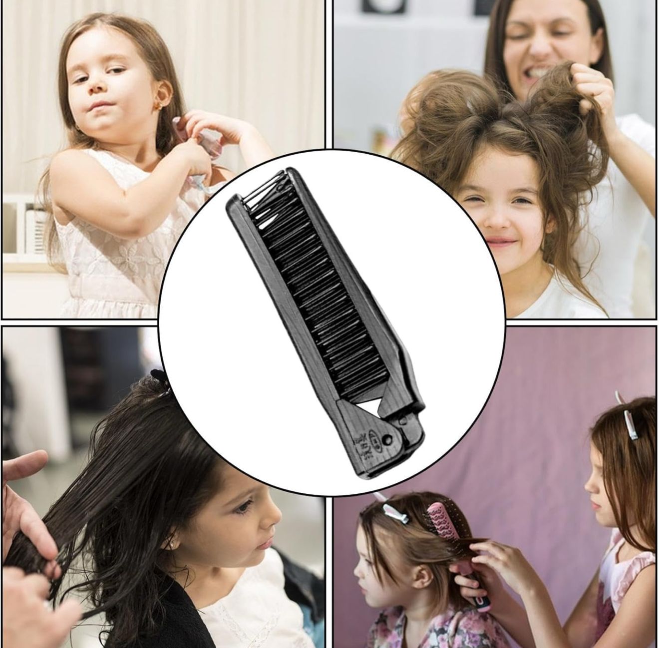 Pettine spazzola per capelli pieghevole tascabile da viaggio Art.74718