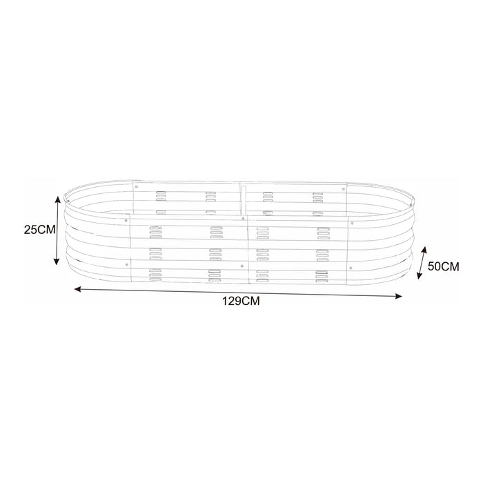 Bordatura Alfedena per Aiuola Alta 129 x 50 x 25 cm casa.pro