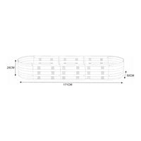 Bordatura Alfedena per Aiuola Alta 171 x 50 x 25 cm casa.pro