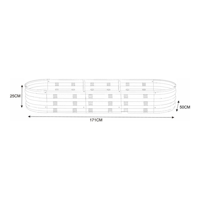 Bordatura Alfedena per Aiuola Alta 171 x 50 x 25 cm casa.pro