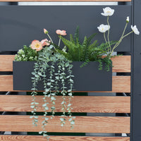 Cassetta di Fiori Achtkarspelen per Balcone 50 x 12 x 15 cm Antracite [en.casa]