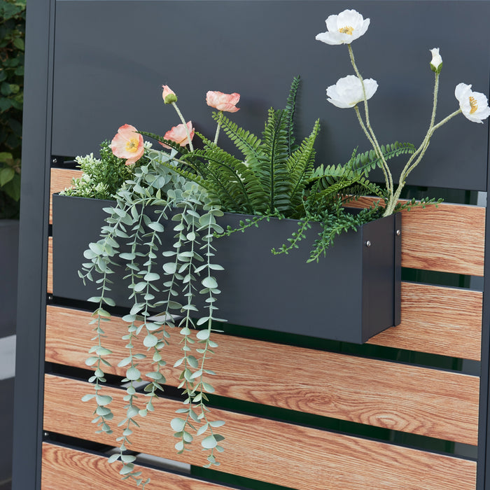 Cassetta di Fiori Achtkarspelen per Balcone 50 x 12 x 15 cm Antracite [en.casa]