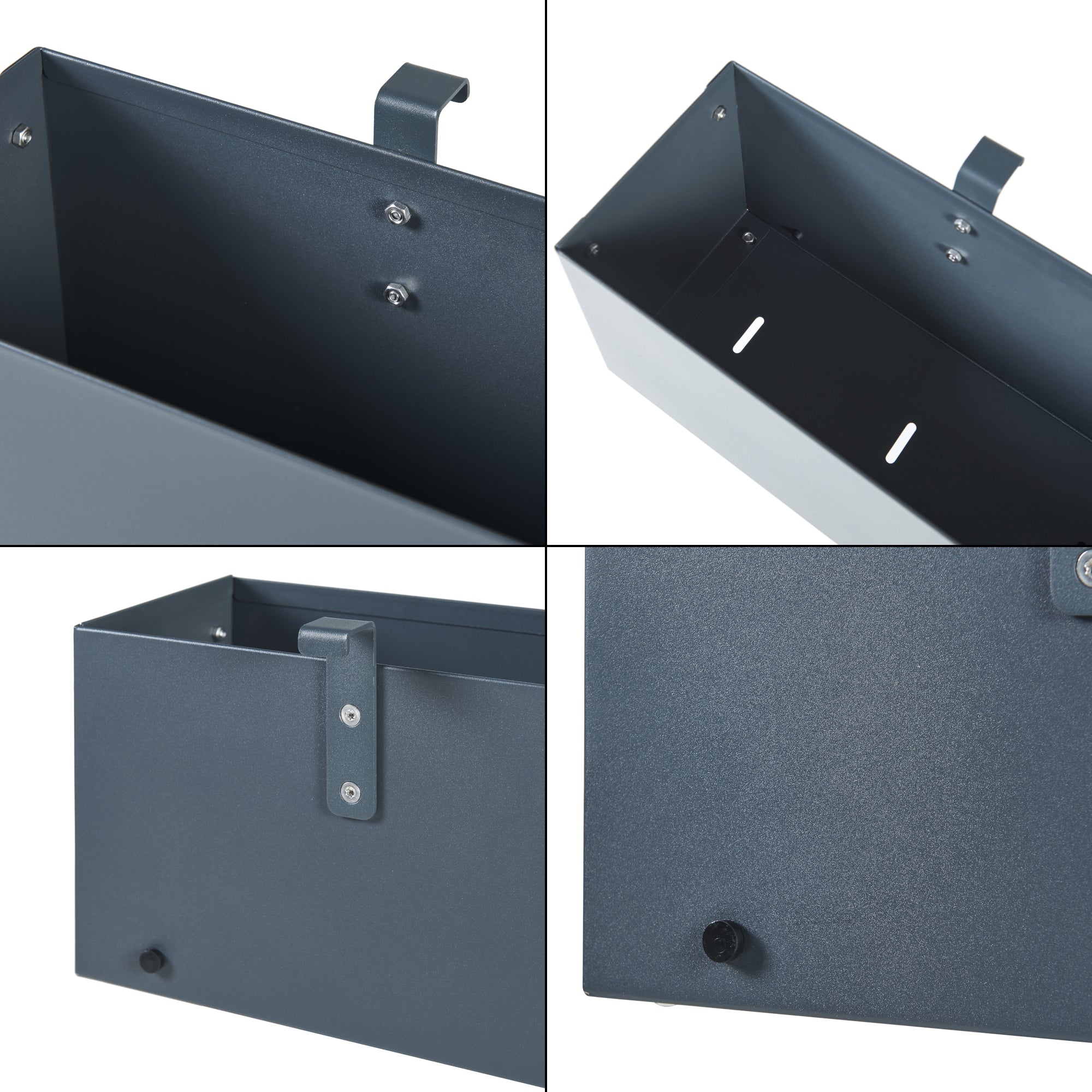 Cassetta di Fiori Achtkarspelen per Balcone 50 x 12 x 15 cm Antracite [en.casa]