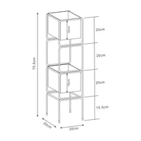 Supporto per 2 Piante Sveio 75,5 x 20 x 20 cm Nero [en.casa]