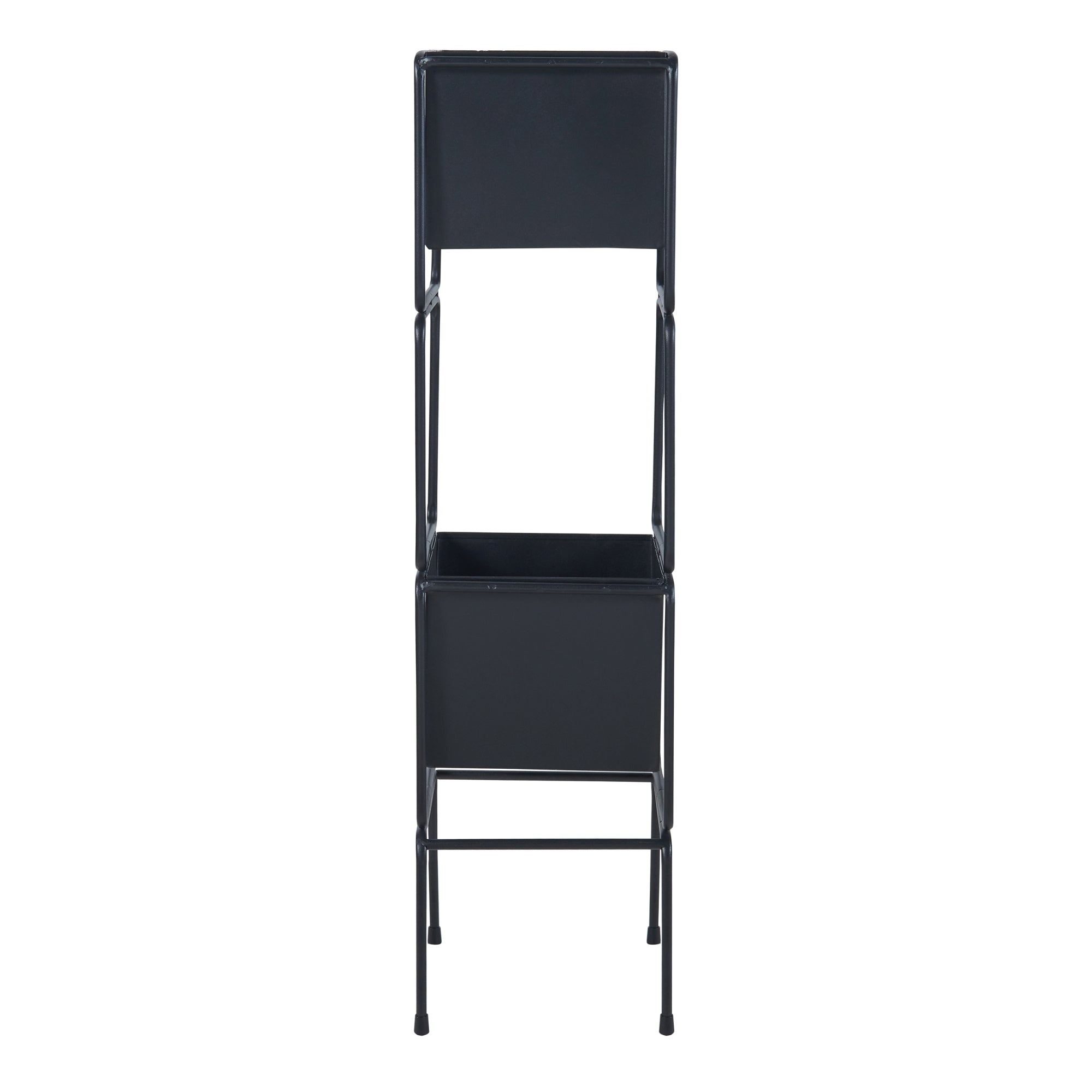 Supporto per 2 Piante Sveio 75,5 x 20 x 20 cm Nero [en.casa]