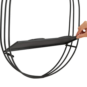 Portapiante da Parete Vestby 61 x 46,5 x 15 cm Nero [en.casa]