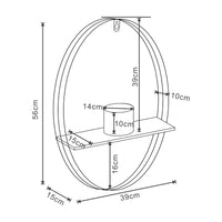 Portapiante da Parete Vestby 56 x 39 x 15 cm Nero [en.casa]