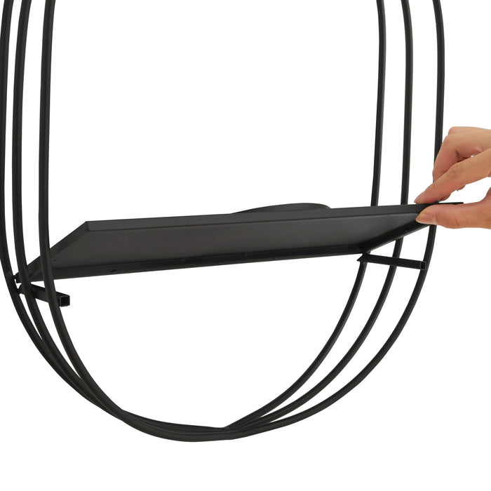 Portapiante da Parete Vestby 56 x 39 x 15 cm Nero [en.casa]