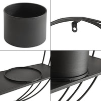 Portapiante da Parete Vestby 56 x 39 x 15 cm Nero [en.casa]