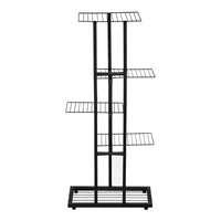 Scaffale Portapiante 'Beek' Mobile Espositore con Ripiani a Rete Organizzatore in Metallo per Vasi e Piante Portafiori -