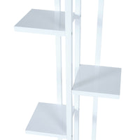 Scaffale Portapiante 'Tohmajärvi' Mobile a Terra con Ripiani Portaoggetti - Bianco [en.casa]