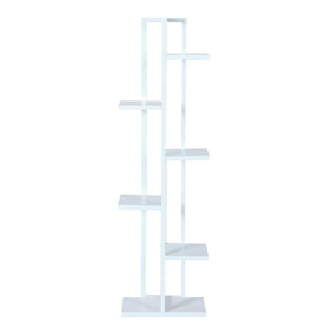 Scaffale Portapiante 'Tohmajärvi' Mobile a Terra con Ripiani Portaoggetti - Bianco [en.casa]