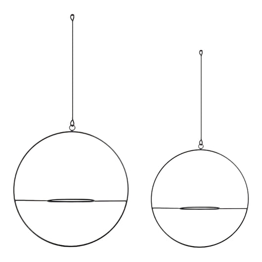 Set 'Opsterland' di 2 Fioriere Sospese 2 Supporti a Forma di Cerchio per Pianta Appesa Set Portavasi Pensili in Metallo