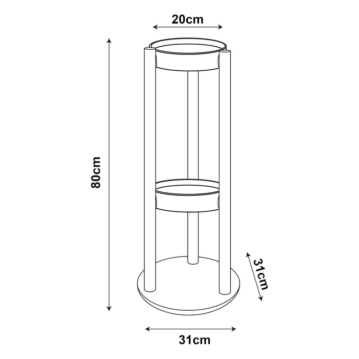 Scaletta Portafiori Sastamala a 3 Livelli Bambù 80x31x31 cm [en.casa]
