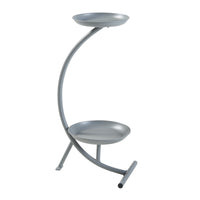 Stand Portapiante Aalten  con 2 Piani Portavasi - Grigio Scuro [en.casa]